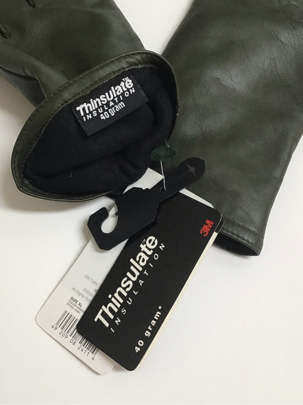 Thinsulate Green Leather Gloves Women XL Green 3M Insulated SOFT Classic Tag NEW - Picture 6 of 10